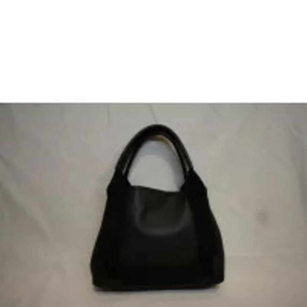 Balenciaga Navy AB Black Perforated Cabas Leather Blue Blue Black